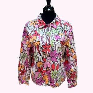 PARAGON Floral Blouse Size Large